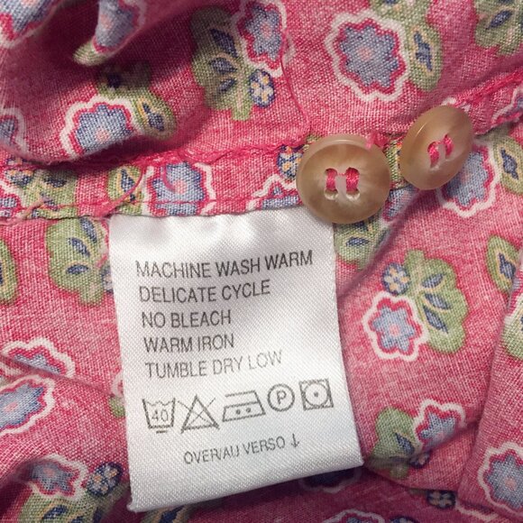 90s Hot Pink Floral Button Down from LizSport - Picture 5 of 5